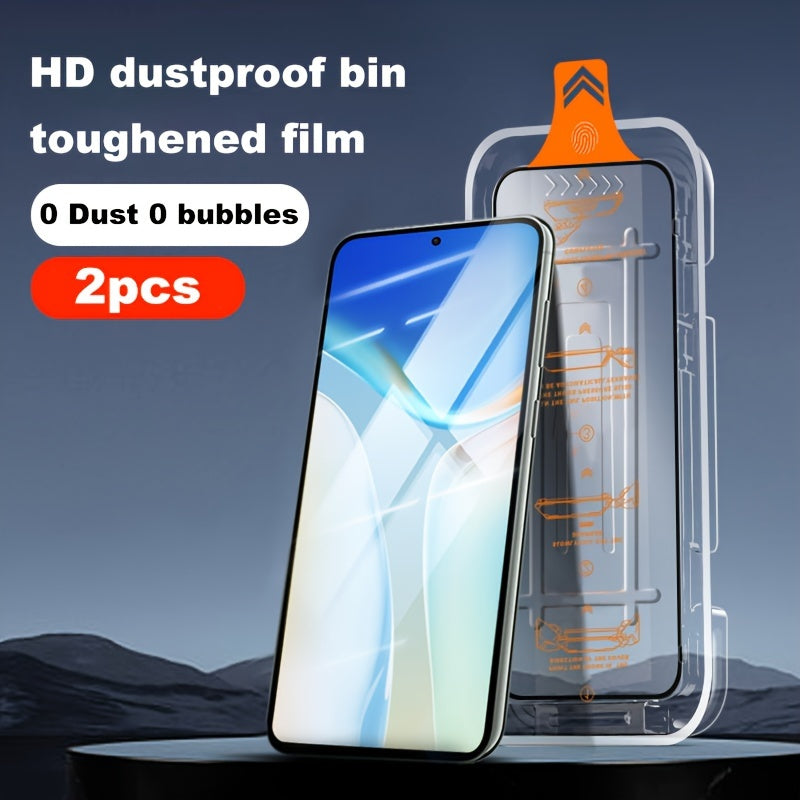 2 Pieces Tempered Film With Instant Stick Box, Suitable For Samsung Galaxy S23 Plus Screen Protector Film With Dust-free Compartment Instant Stick Box Tempered Film To Protect The Full Screen Of The Phone For Samsung Galaxy S