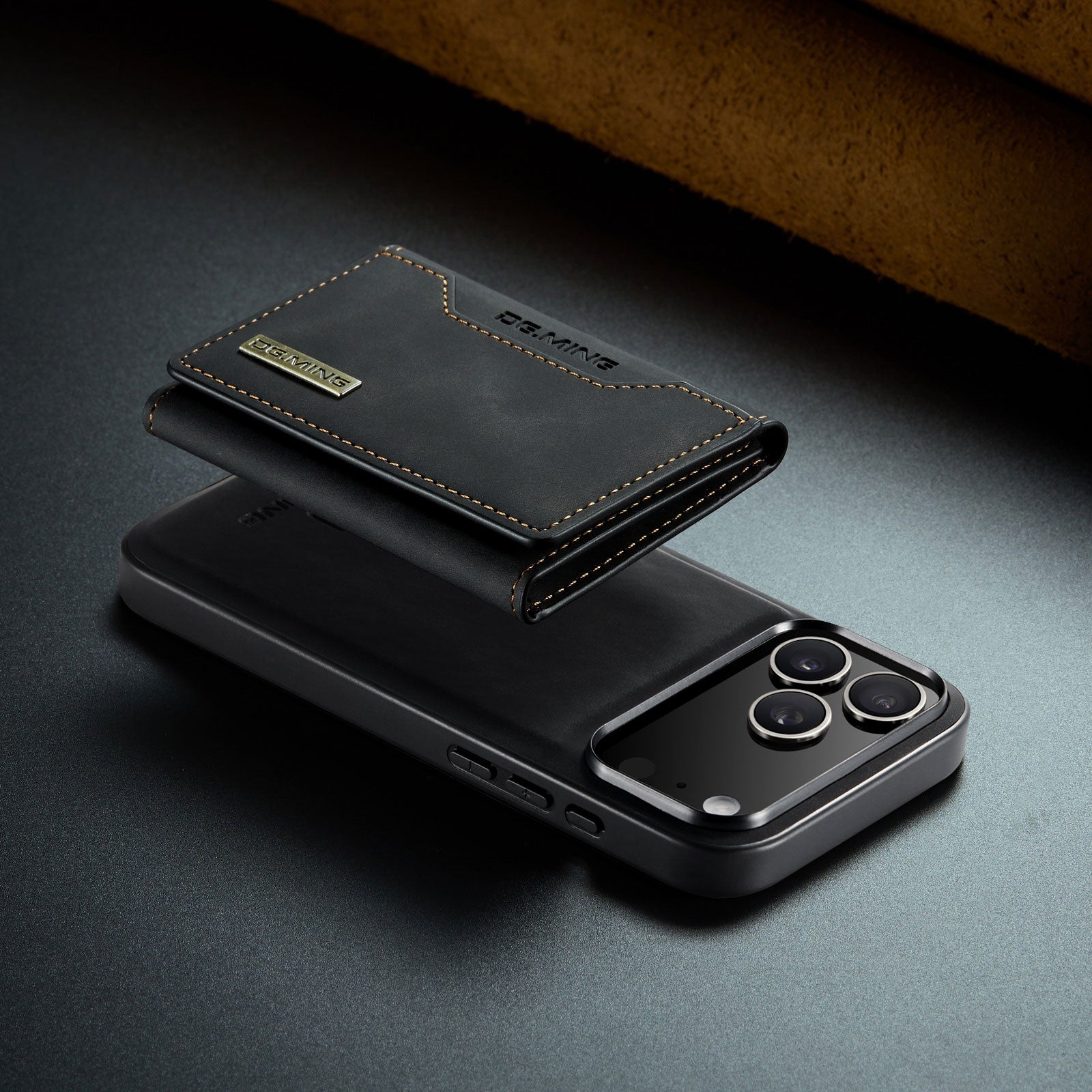 2-in-1 Magnetic Wallet Phone Case with Card Holder | PU Leather Shockproof Detachable Stand Cover for iPhone 17/16/15/14/13/12/11 Pro Max