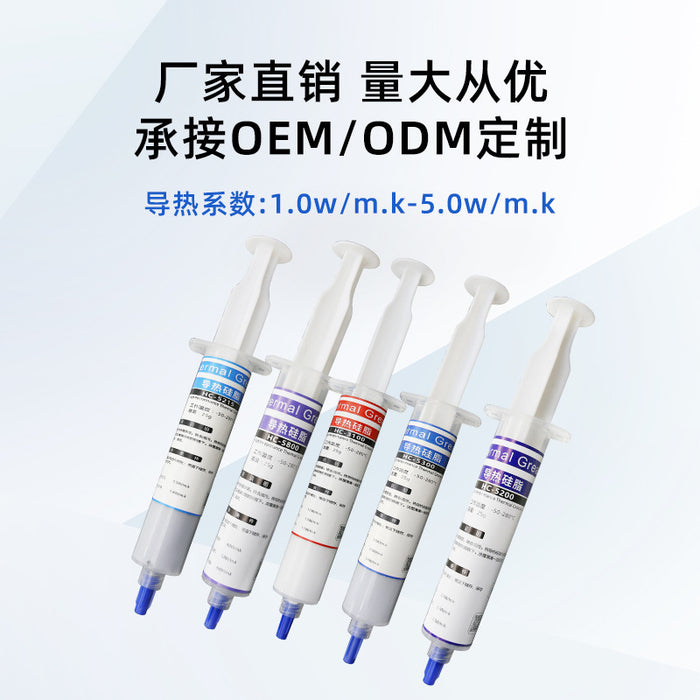 OboDesk PRO Thermal Paste Syringe - CPU Cooling Compound (1.0-4.0 W/mK)